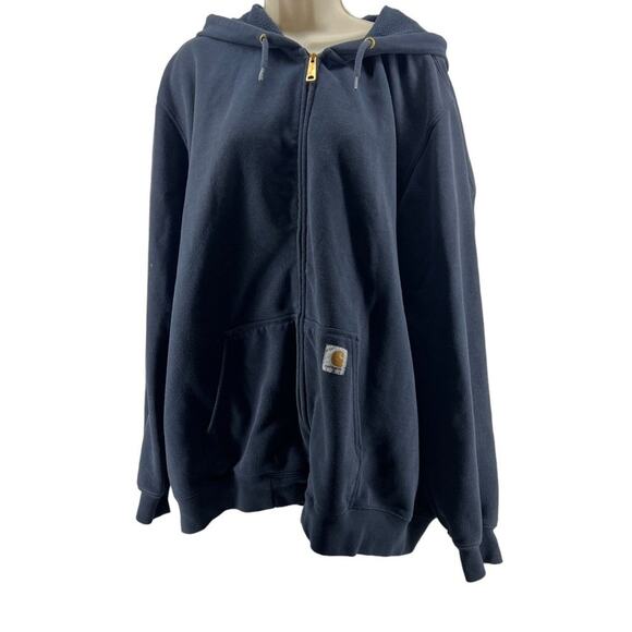 Carhartt Sweatshirt Men's K122 472 Midweight Hooded Front Zip Sweatshirt Size XL - Picture 1 of 8